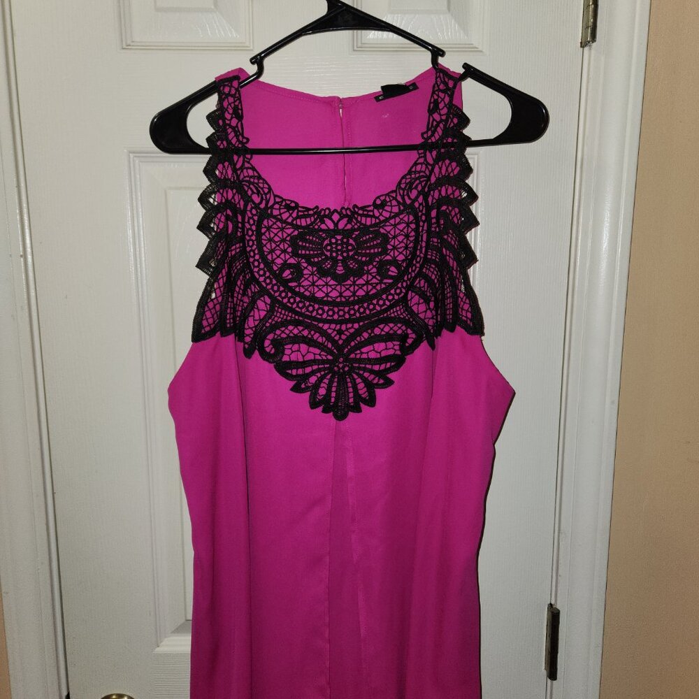 Fuchsia and Black City Chic Blouse NWT - Size 22